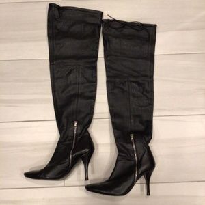 Edmundo Castillo Over the Knee Black Boots